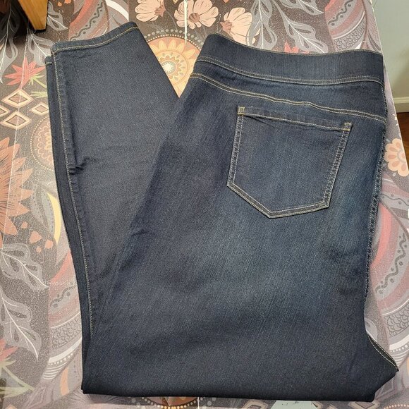 Torrid Lean Jean 4R Size 26 Dark Wash Denim Blue Faded Pull On Skinny Jeans - Picture 1 of 13